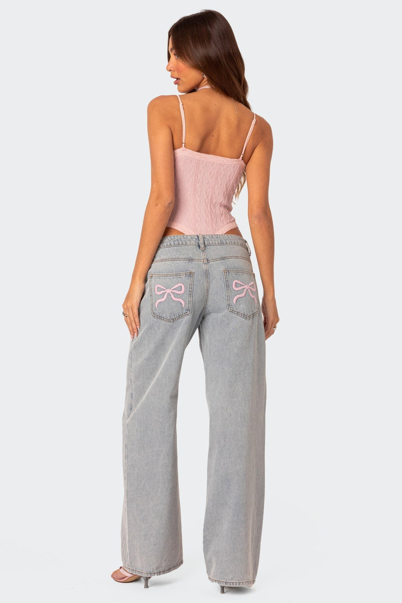 Nudiva's Bow Tie Jeans LAURA